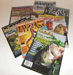 Fishing magazines are one of the best ways to stay updated and current with new products. Articles from experts and pros. Top selling like In-Fisherman, FLW, Bassin', Bass Master, Cabela's