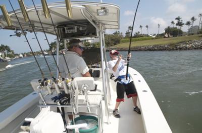12 Year Old Fighting The 150 Pound Tarpon