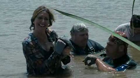 Female client with her catfish