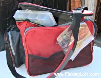 Red Fishing Tackle Bag with Storage Boxes Red Fishing Tackle Bag with Storage Boxes