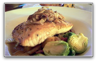 Braised Salmon and vegetables. Braised salmon and vegetables.