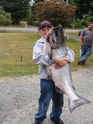Garret and his giant King Salmon