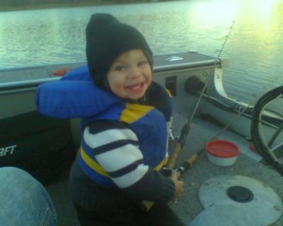 Little Hunter Fishing With Daddy
