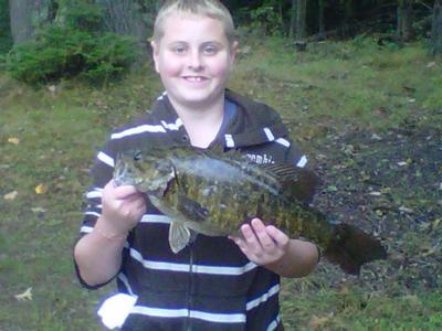 Out does his dad. Very proud - Wisconsin Smallmouth Bass