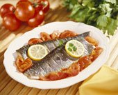 plated steamed trout fish with lemon plated steamed trout fish with lemon