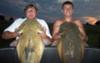 Nate and Dillon with Two Noodled Catfish over 50 Pounds
