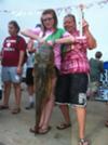 My Wifes Team Okie Noodling Tournament Top Female Noodler 44lb Flathead